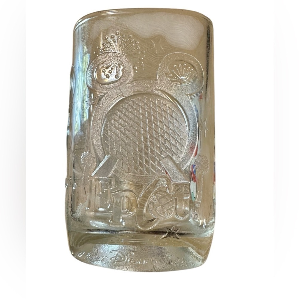 Mickey Mouse Walt Disney World Parks 3D Square Cups 2000 McDonalds Glass​​​​ - Picture 6 of 10
